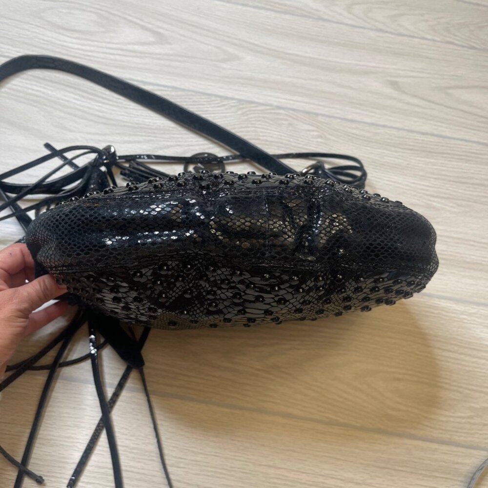 Michael Kors Rhea Crystal Black Python Leather St… - image 7